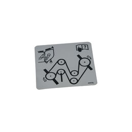 DECAL, BELT ROUTING