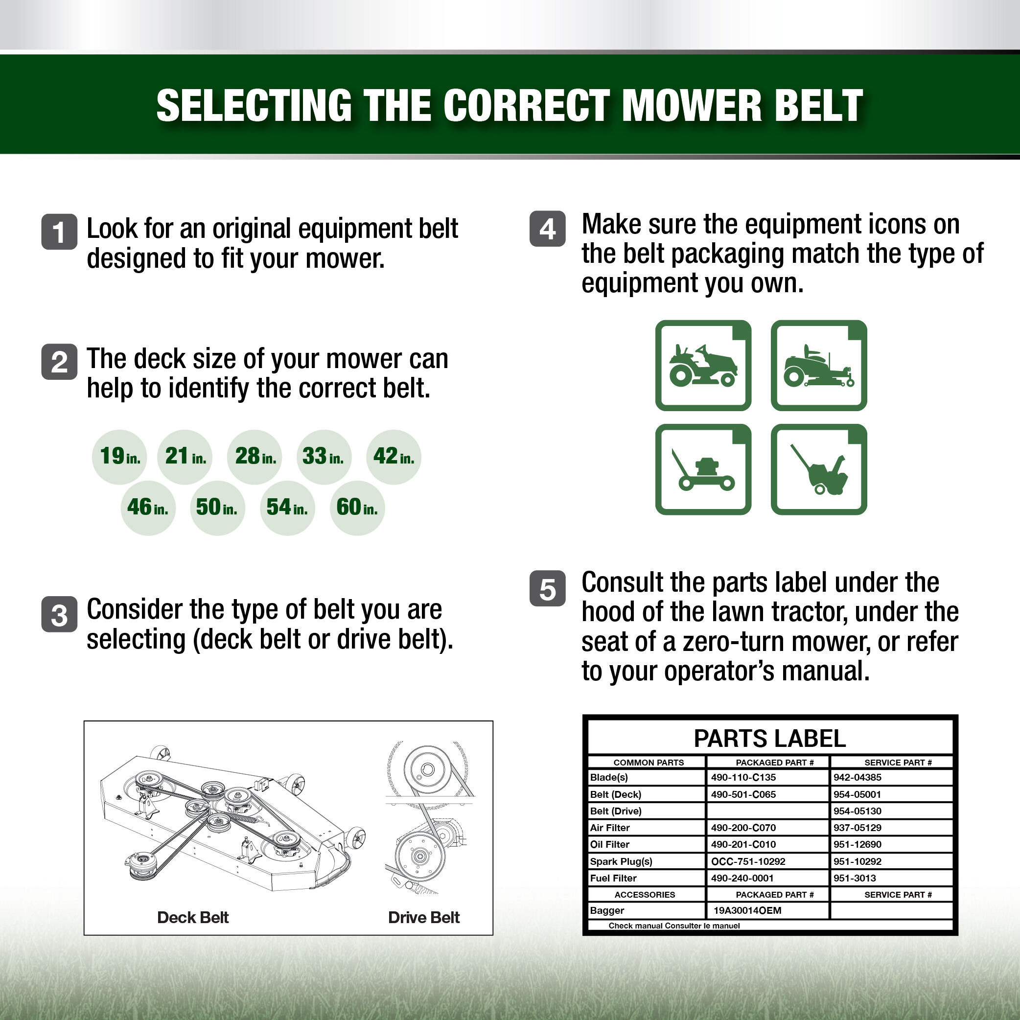 Riding Mower Lower Transmission Belt - 954-04331 | GFP US