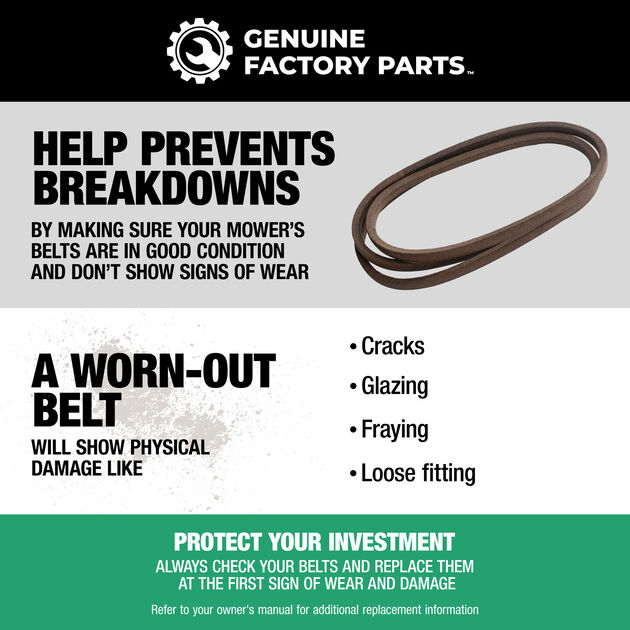 Riding Mower Upper Transmission Drive Belt