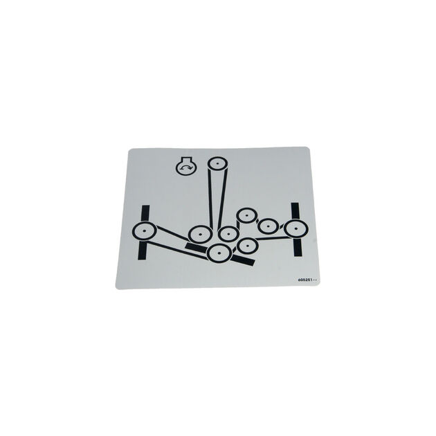 DECAL, BELT ROUTING