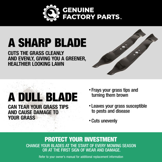 2-in-1 Blade Set for 46-inch Cutting Decks