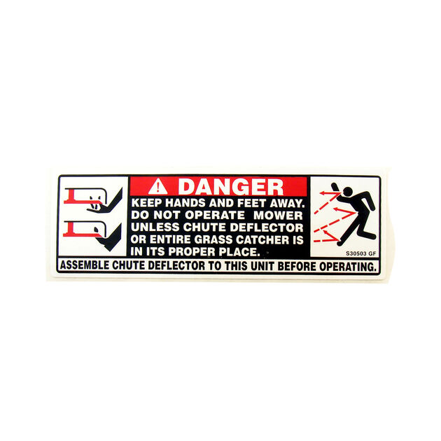 LABEL-DANGER CHUTE