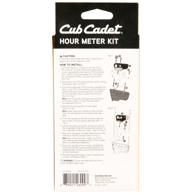 Ultima / Enduro Hour Meter Kit