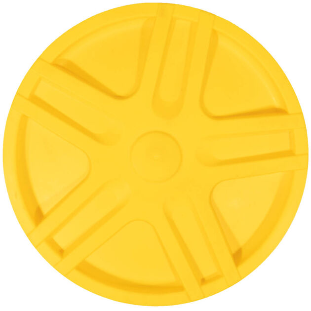 HUBCAP-11" BRUTE YELLOW
