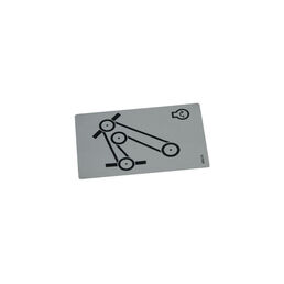 DECAL, BELT ROUTING
