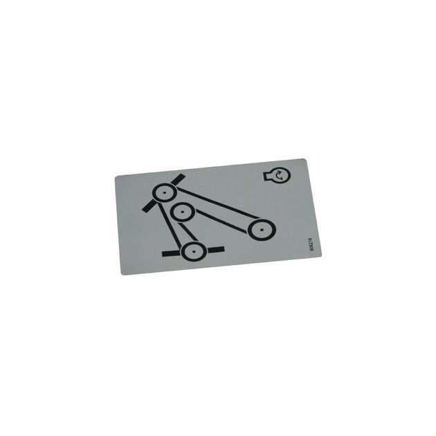 DECAL, BELT ROUTING