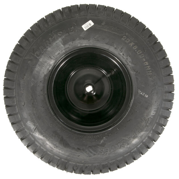 20" x 8" Riding Mower Rear Wheel Assembly (Black Rim)