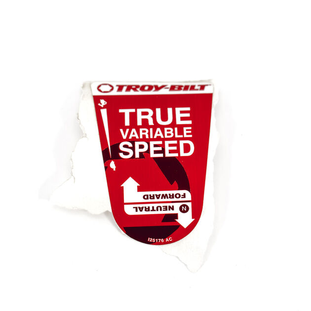 LABEL-HANDLE TRUE VARI SPD TRO