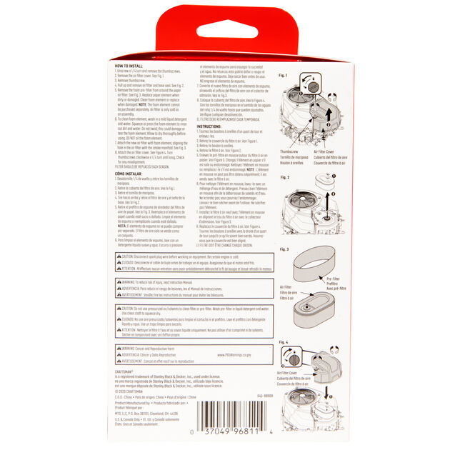 Air Filter with Pre-Filter