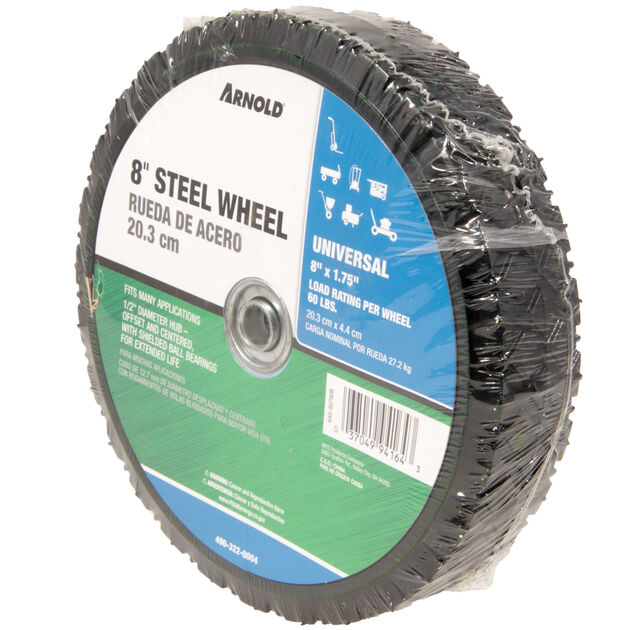 60 lbs. Load Rating. 1-3/8" Hub Length. 1/2" Ball Bearing. Offset Hub. Diamond Tread.